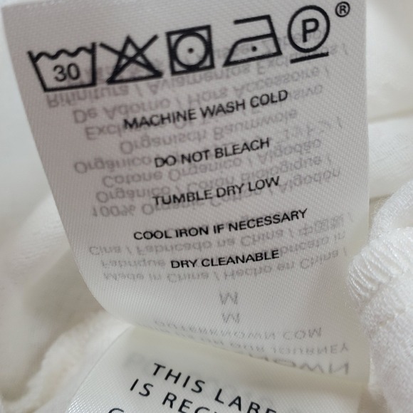 Outerknown Oasis Top Womens Medium White Bows Organic Cotton Boho Beach Coastal - Picture 9 of 12